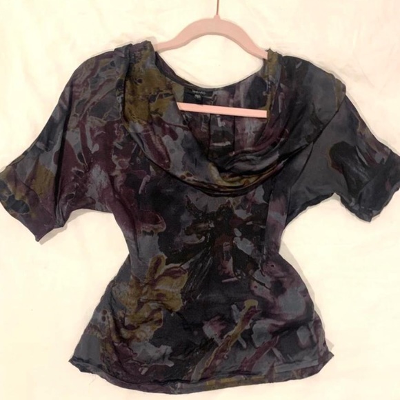 VINTAGE COWL NECK BLOUSE - Picture 1 of 3